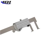 Digital caliper with flat head and groove