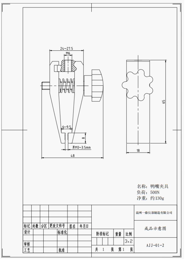 Duckbill fixture