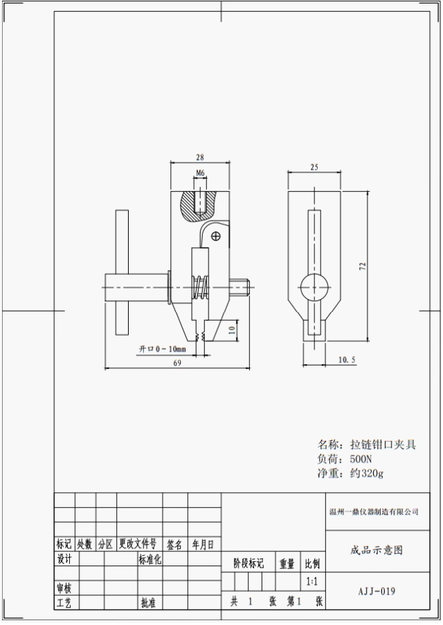 Zipper jaw clamp