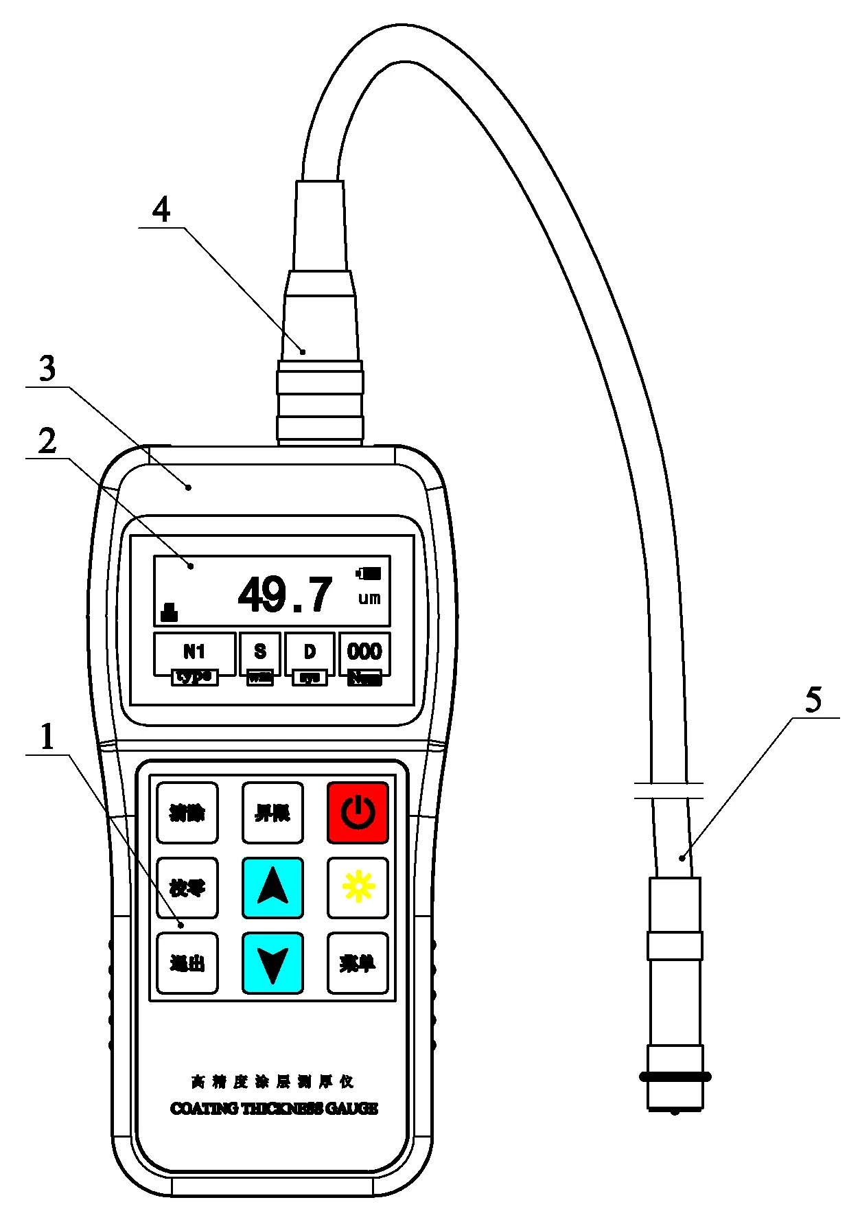 ECT180 high-precision coating thickness gauge