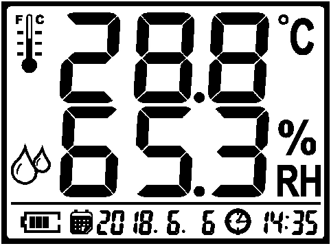 EDW-02-BJ Wall-mounted Thermo-hygrometer