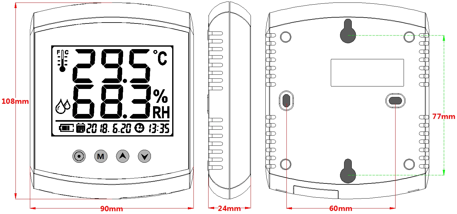 EDW-02-BJ Wall-mounted Thermo-hygrometer