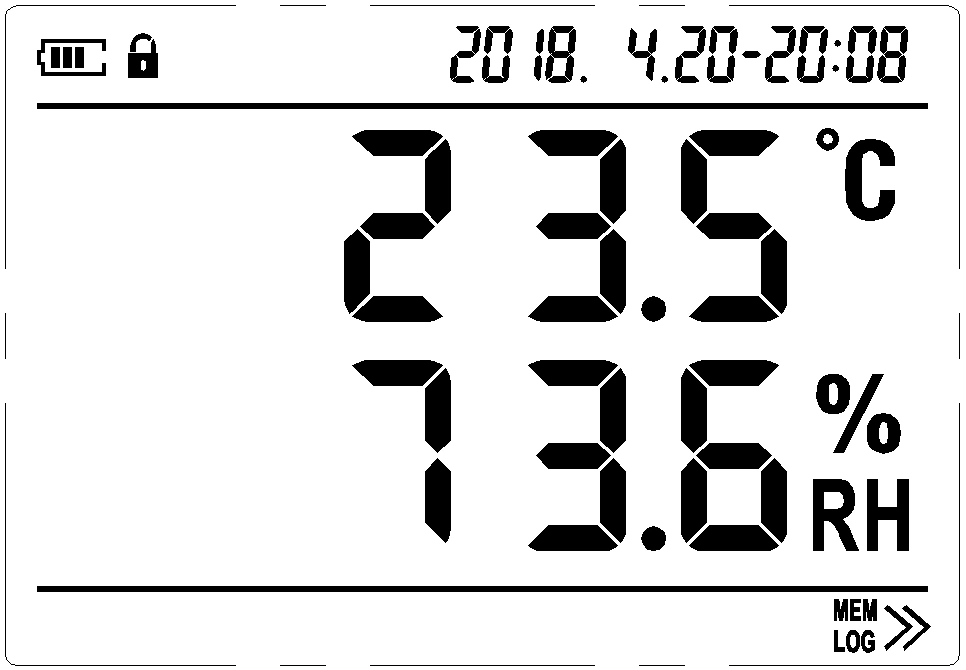 EDW-1000 temperature and humidity recorder