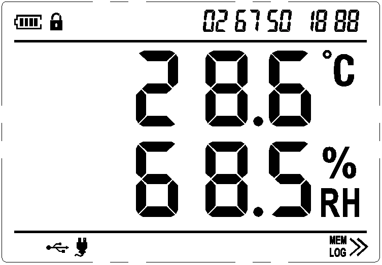 EDW-1000 temperature and humidity recorder
