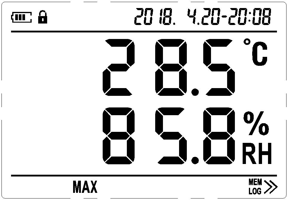 EDW-1000 temperature and humidity recorder