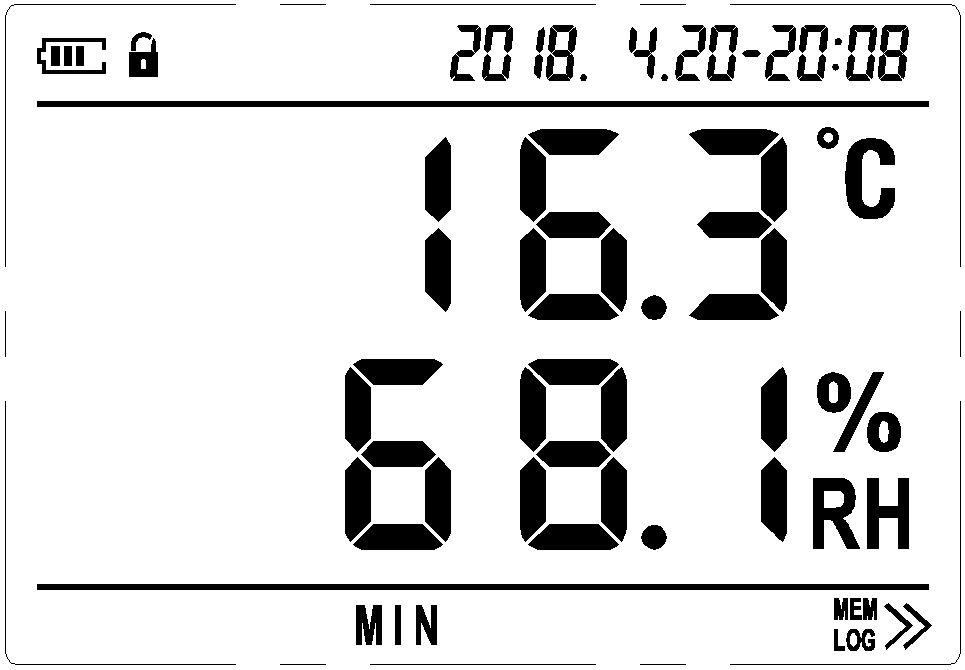 EDW-1000 temperature and humidity recorder
