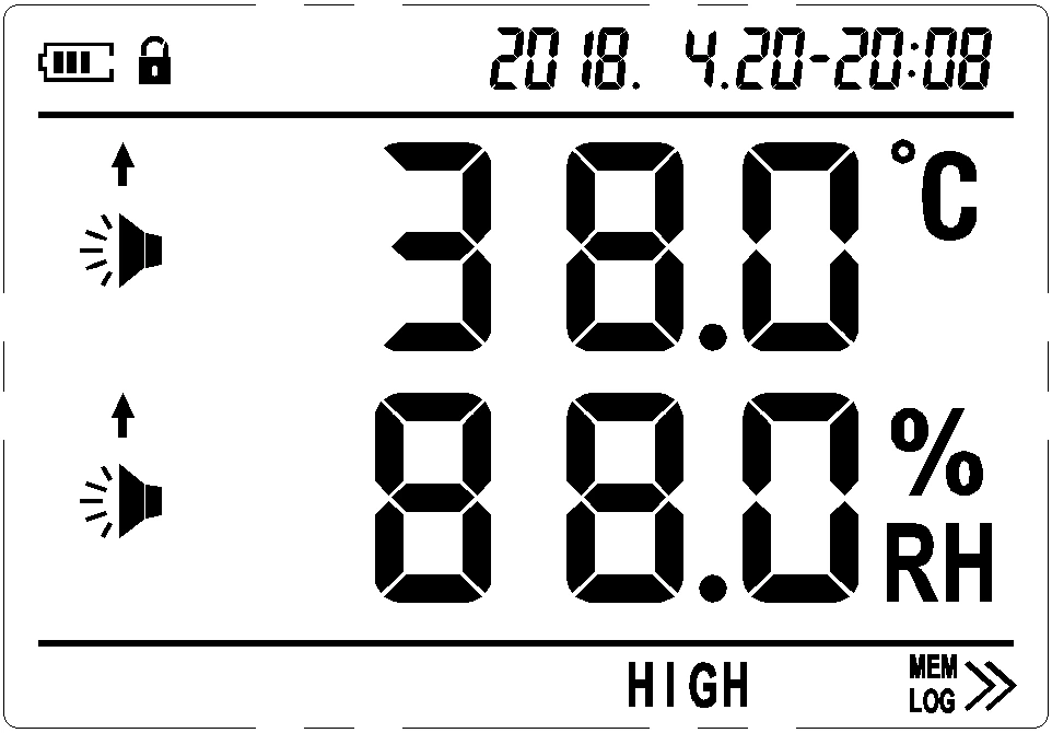 EDW-1000 temperature and humidity recorder