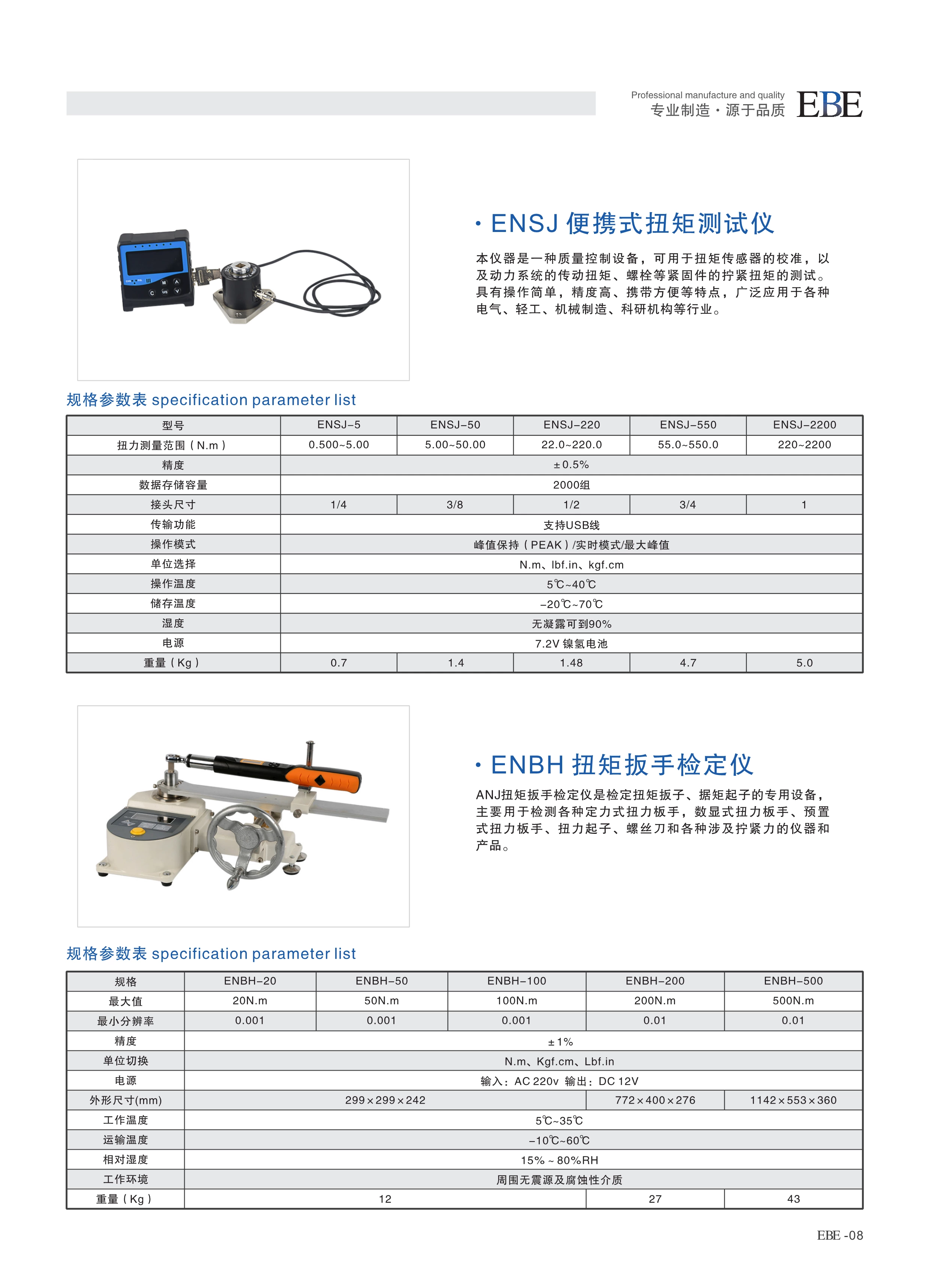 ENSJ Portable Torque Tester